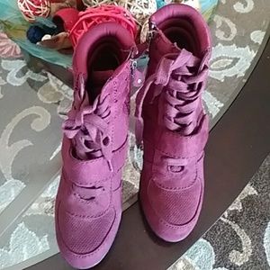 Suede Sneaker wedges by Vera Wang